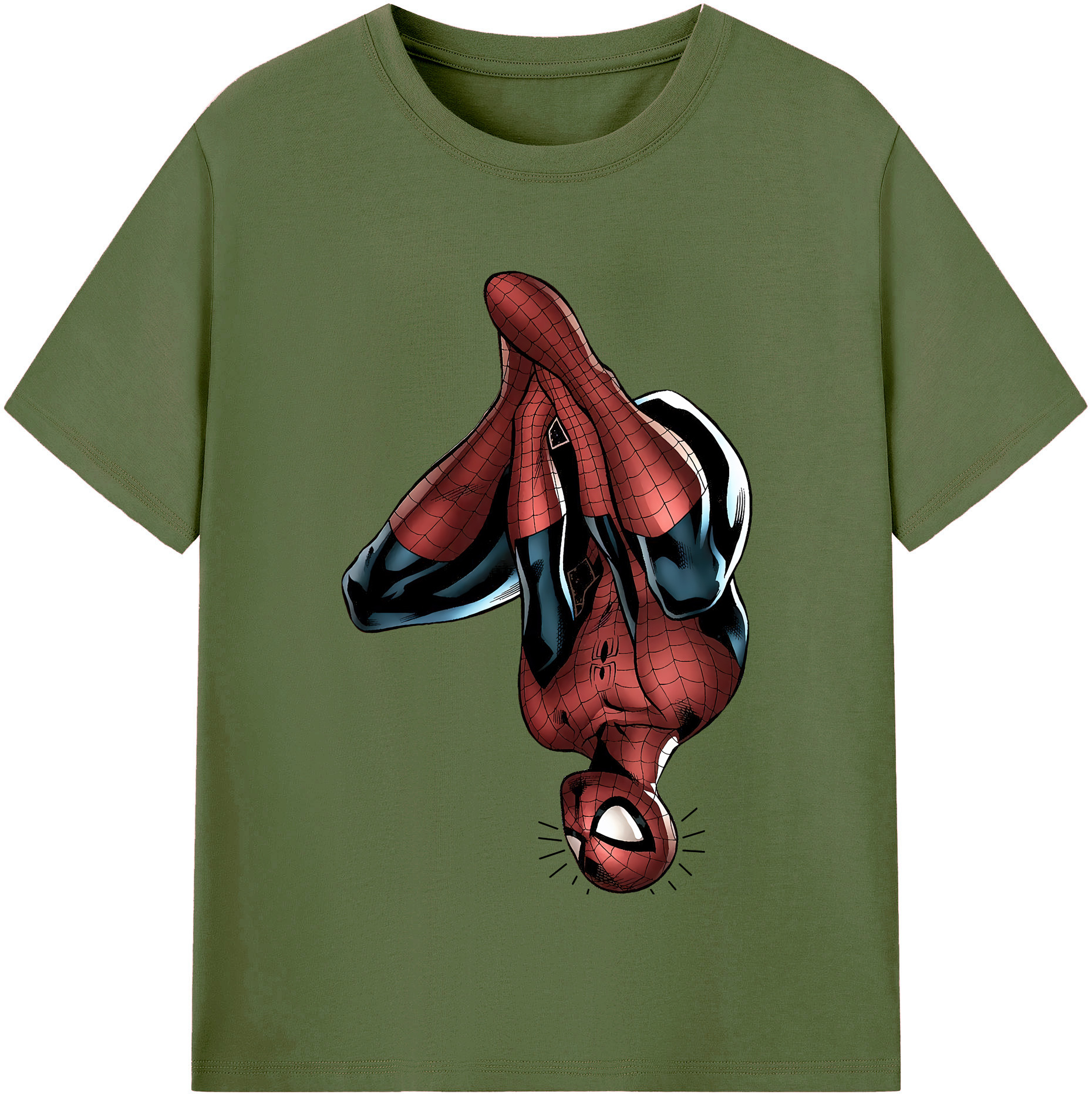 （画像用） Spider Man スパイダーマン 綿100％半袖Tシャツ（フロントプリント）